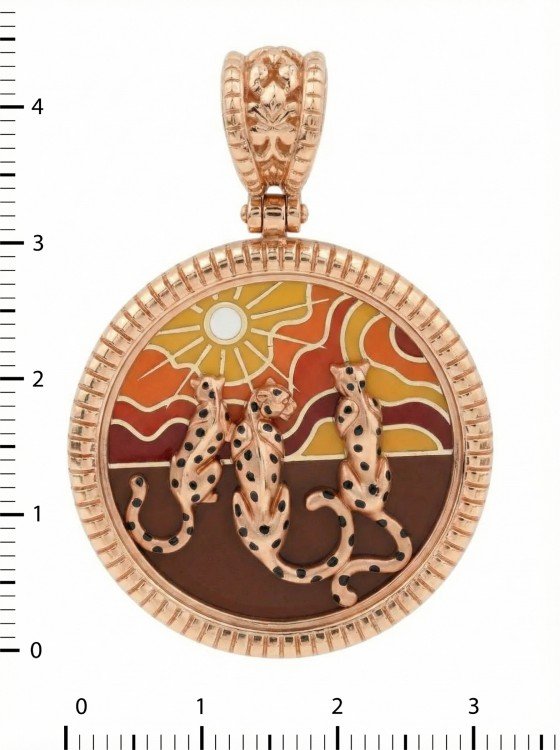 Подвеска из золота c эмалью