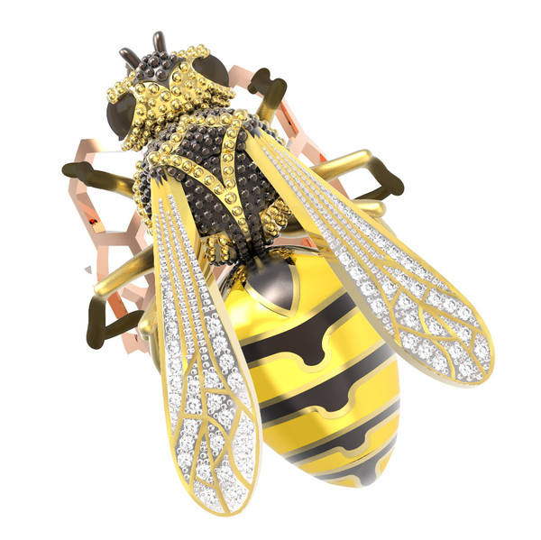 Кольцо из золота c эмалью и бриллиантами