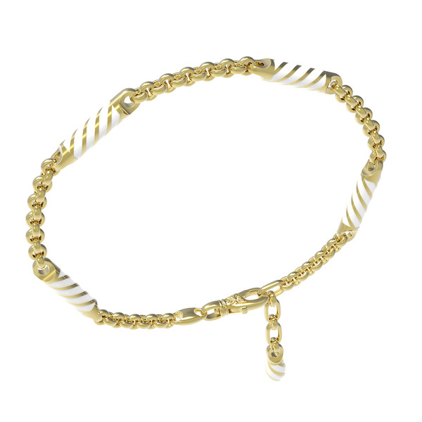 Браслет из лимонного золота c эмалью