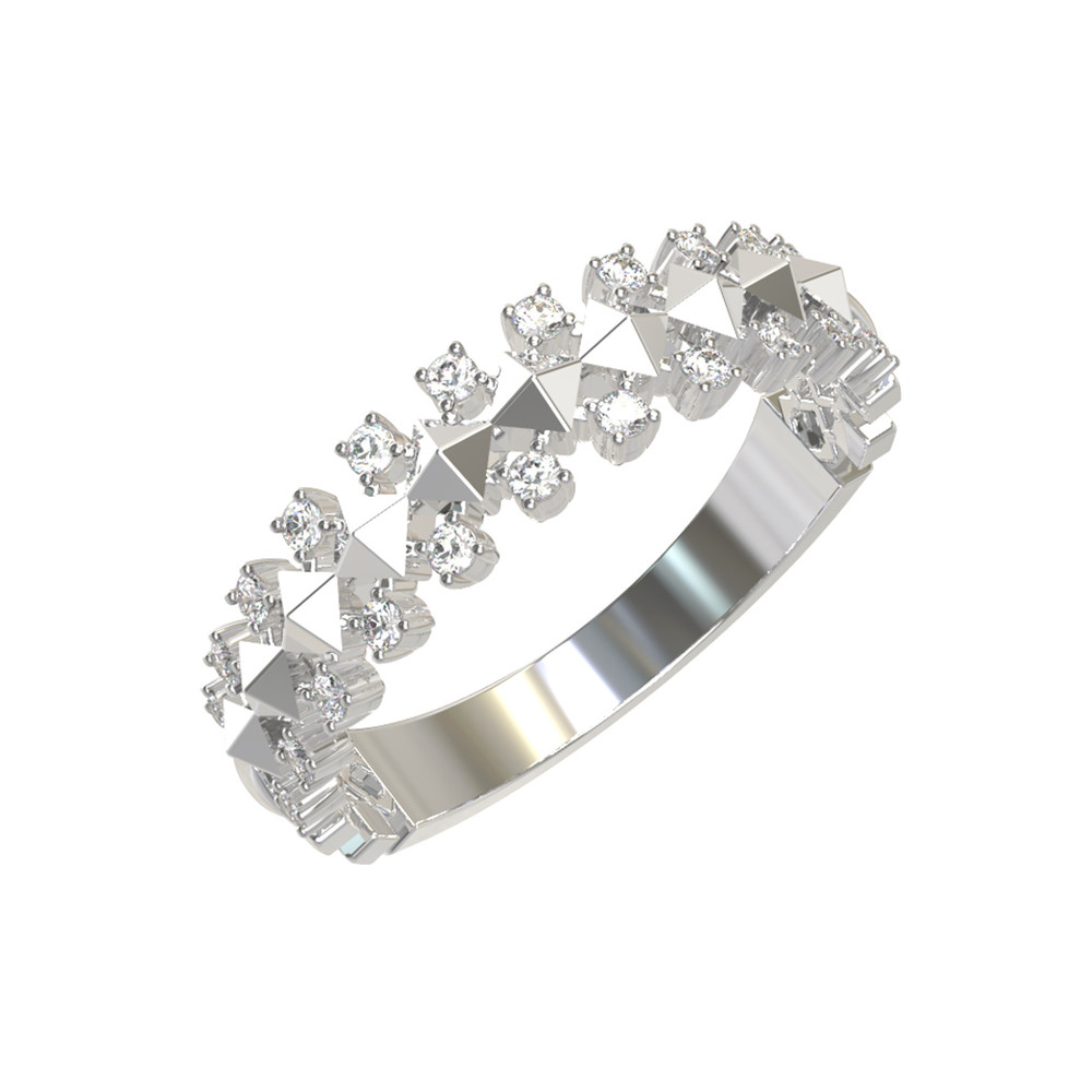 Кольцо из белого золота c бриллиантами