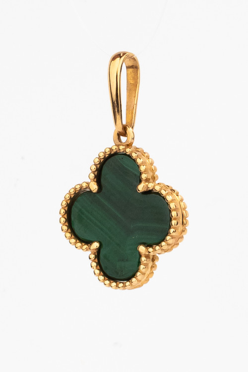 Подвеска из золота c малахитом