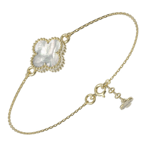 Браслет из лимонного золота c перламутром