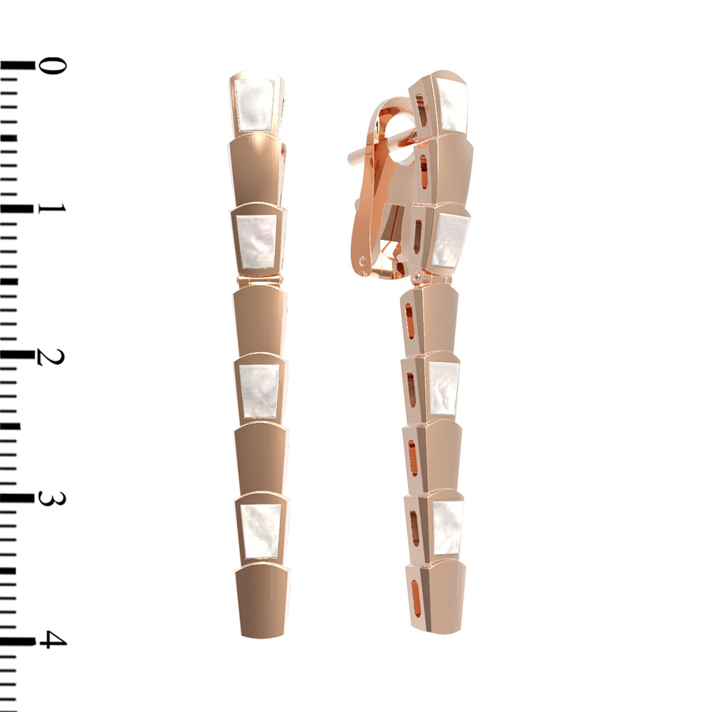 Серьги из золота c перламутром