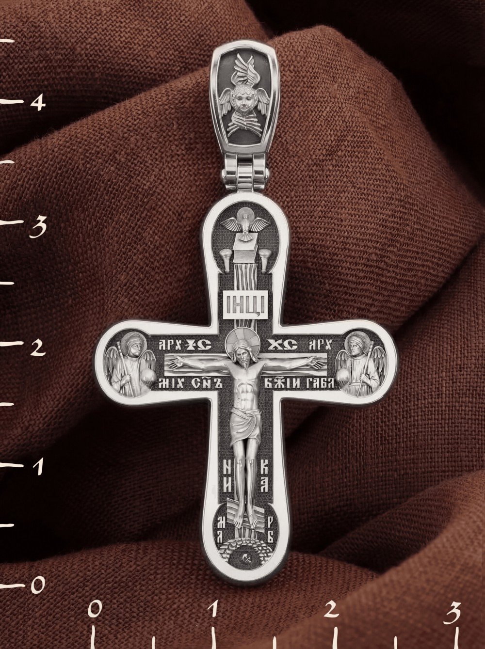 Крест из белого золота