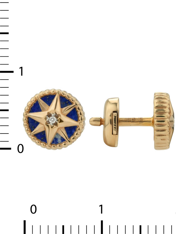 Серьги из золота c бриллиантами и лазуритом