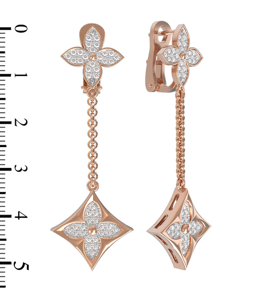 Серьги из золота c бриллиантами