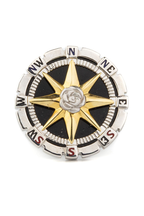 Кольцо из белого золота c эмалью и ониксом