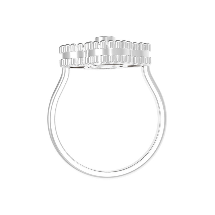 Кольцо из белого золота c бриллиантами и ониксом