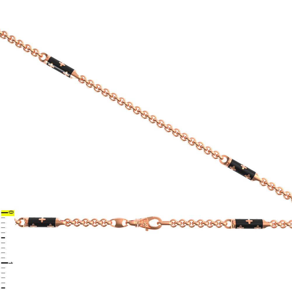 Цепь из золота c эмалью