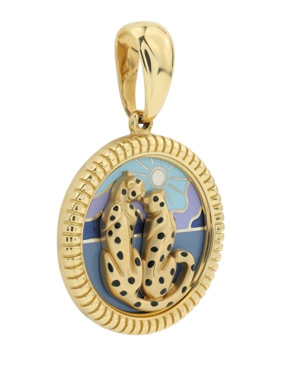 Подвеска из лимонного золота c эмалью
