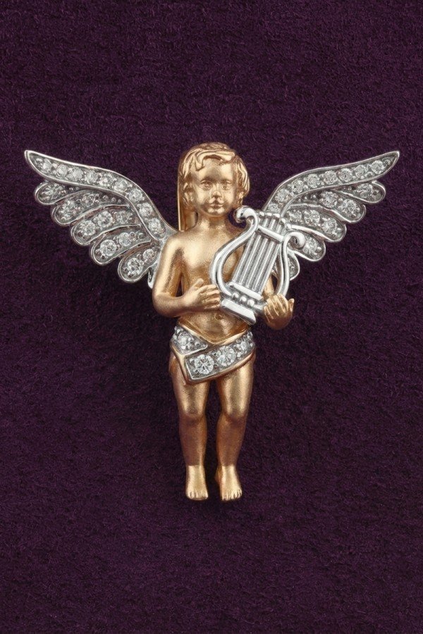 Подвеска из золота c фианитом