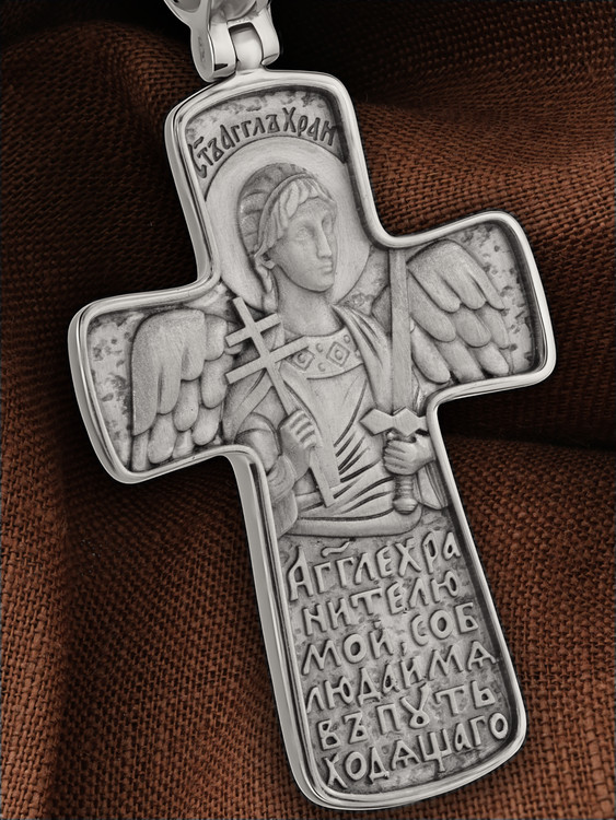Крест из белого золота