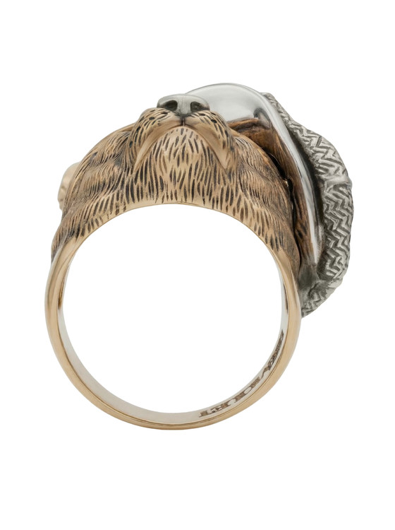 Кольцо из золота c эмалью