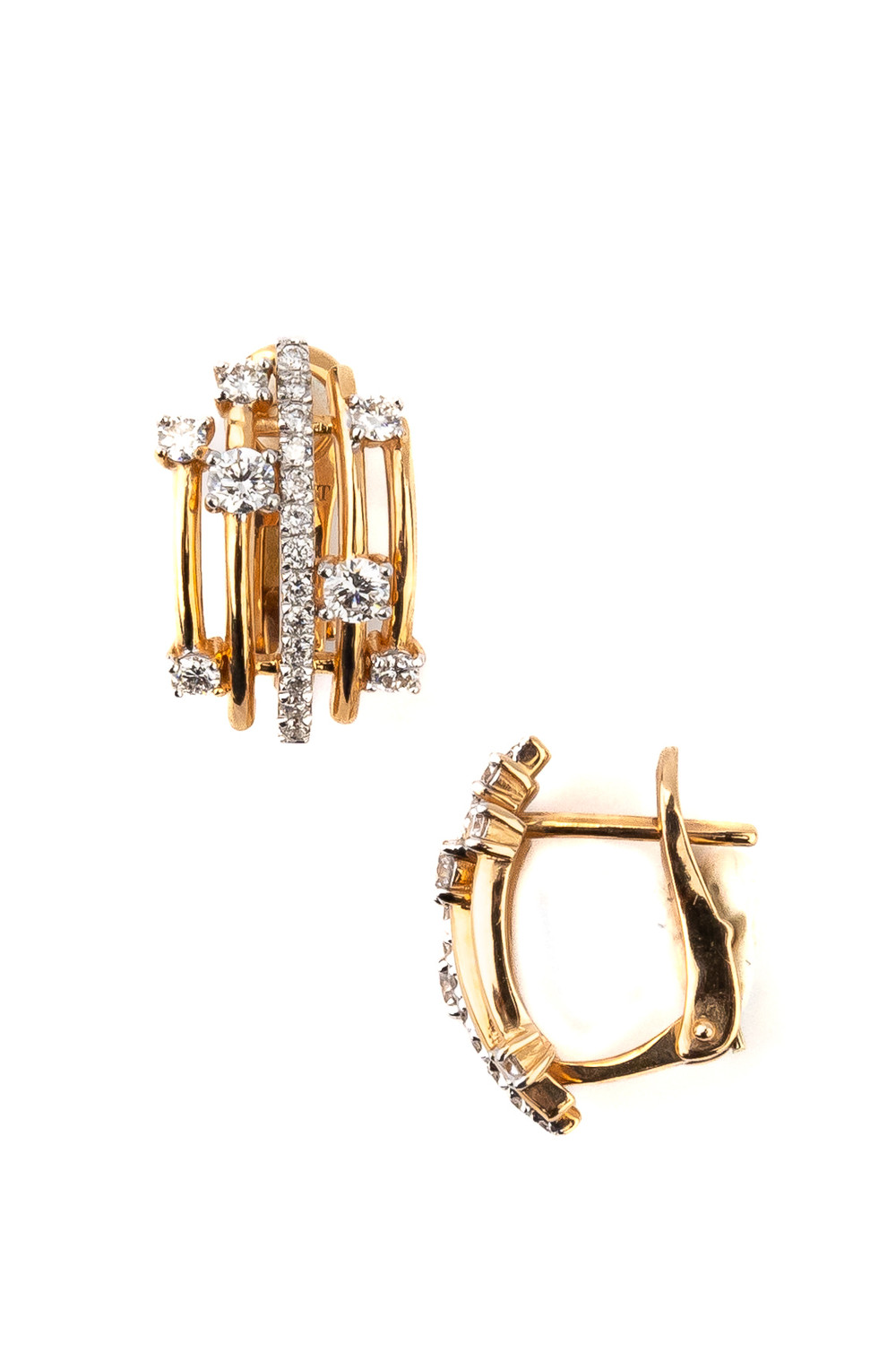 Серьги из золота c бриллиантами