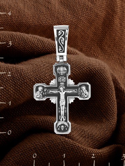 Крест из белого золота