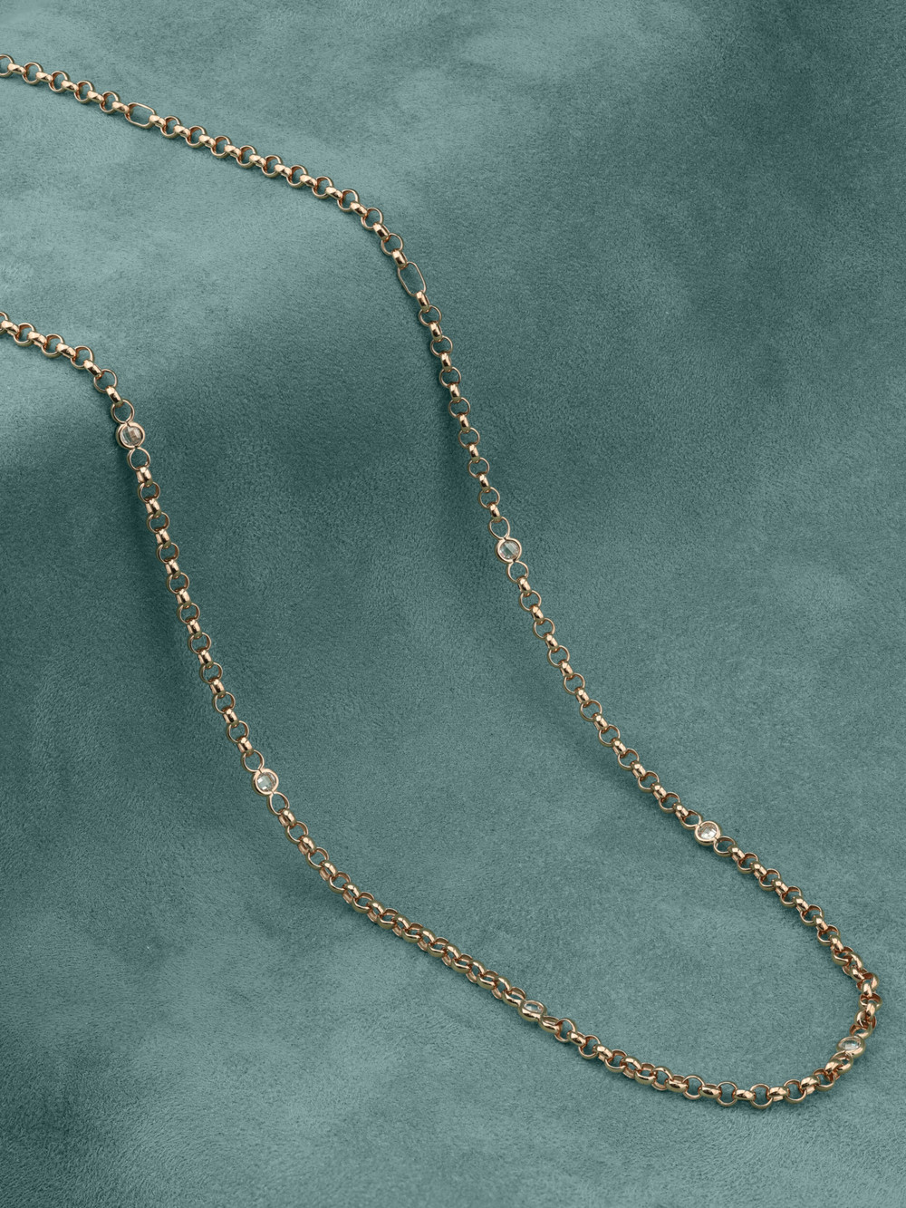 Цепь из золота c фианитом