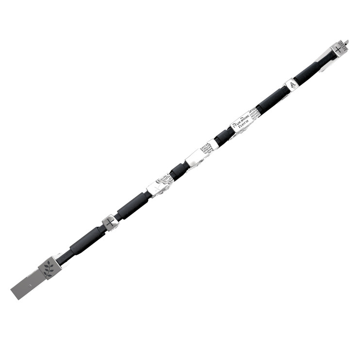 Браслет из белого золота c кожаным шнурком