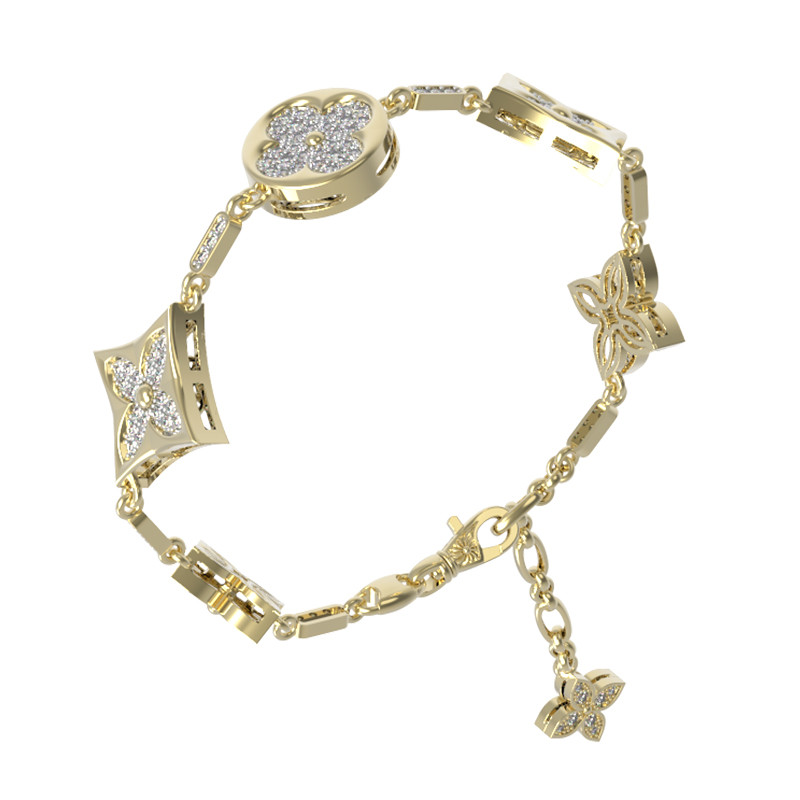 Браслет из лимонного золота c бриллиантами