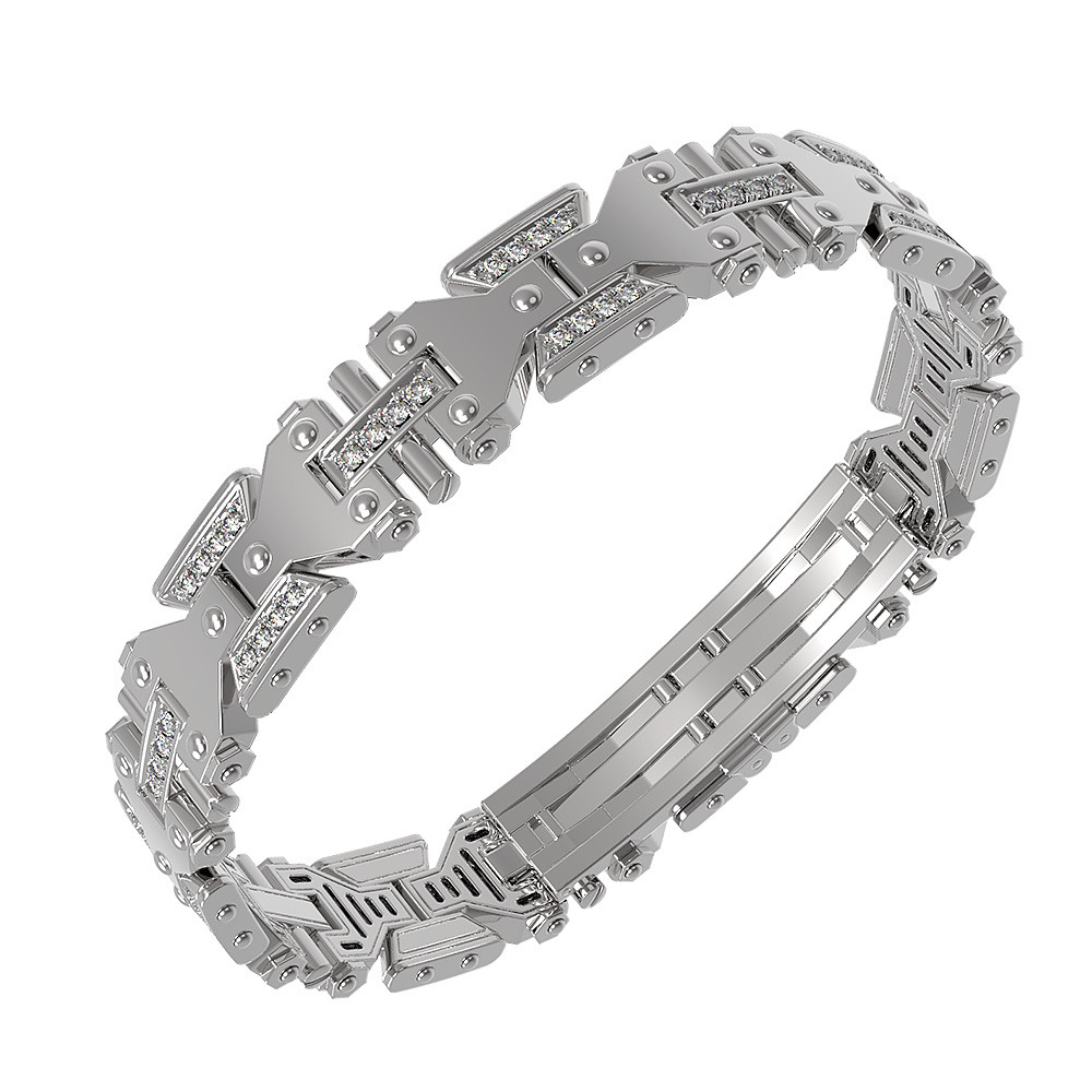 Браслет из белого золота c бриллиантами