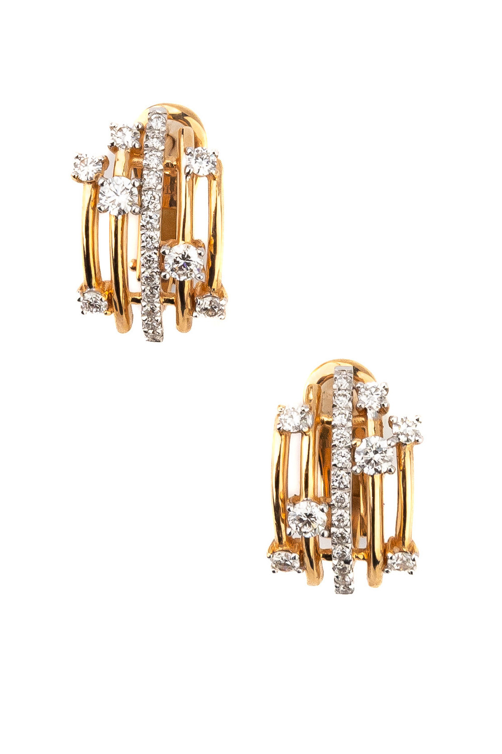 Серьги из золота c бриллиантами