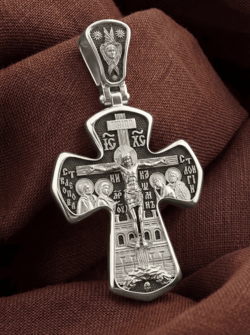 Крест из белого золота