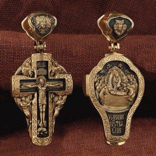 Крест из лимонного золота