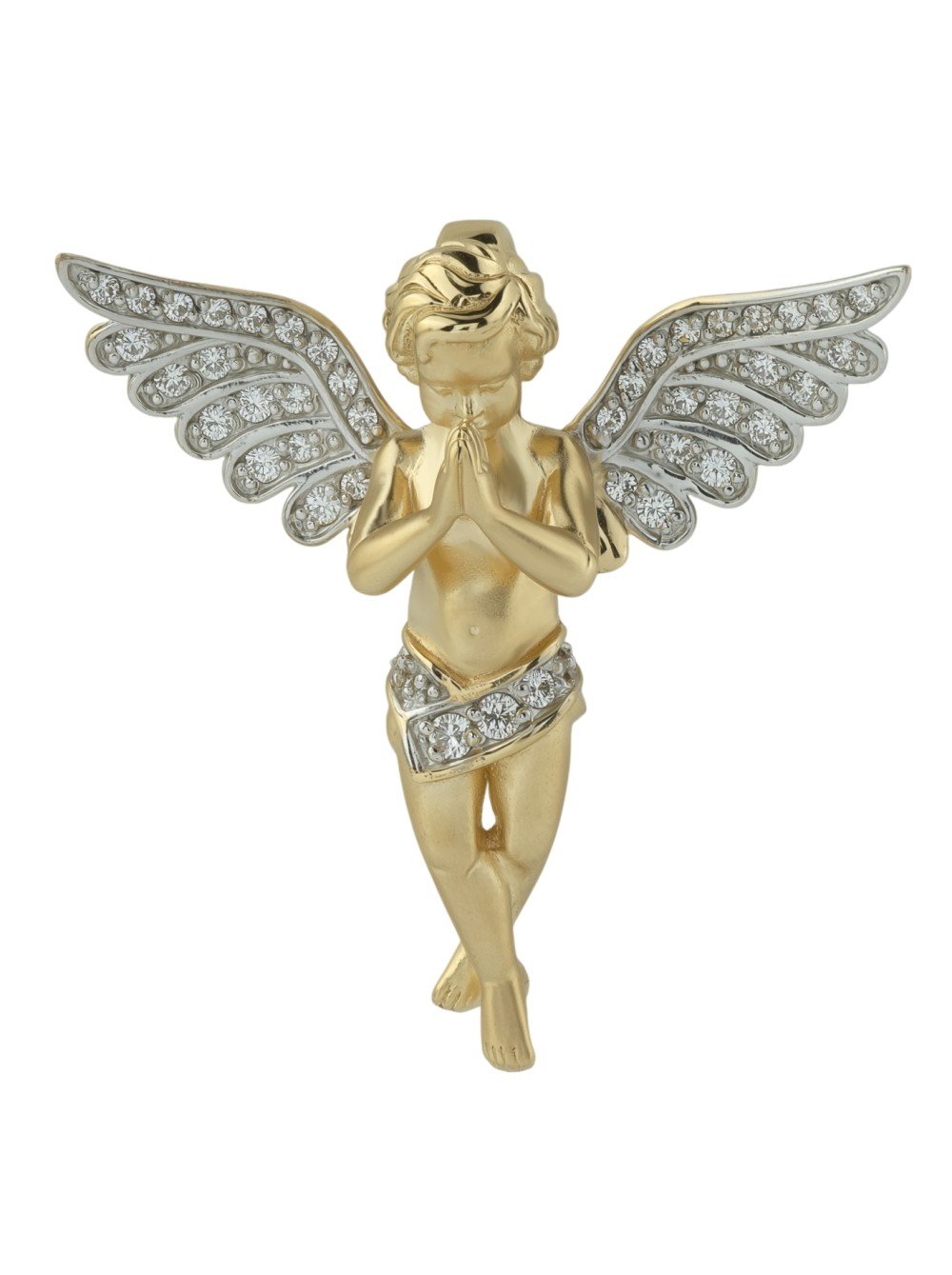 Подвеска из лимонного золота c фианитом