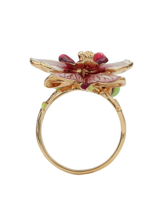 Кольцо из золота c эмалью