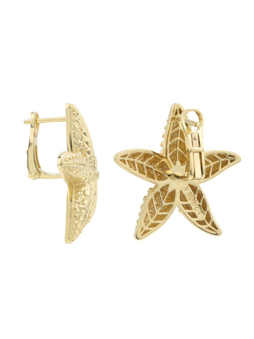 Серьги из лимонного золота