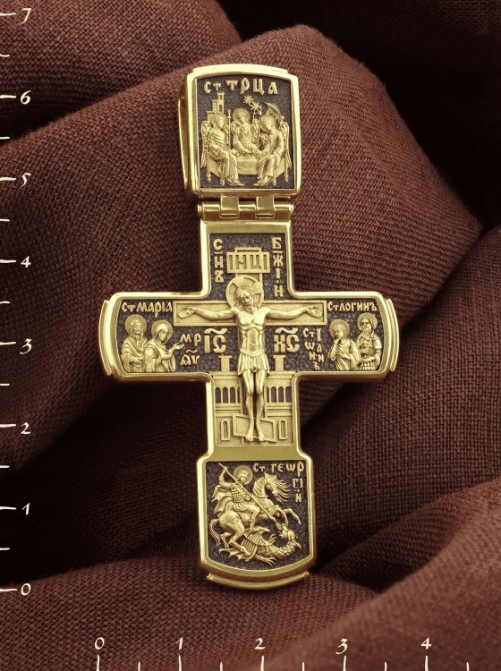 Крест из лимонного золота