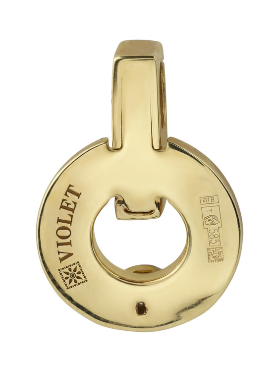 Подвеска из лимонного золота c бриллиантами и ониксом