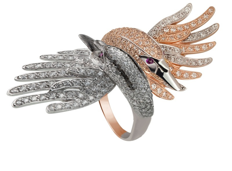 Кольцо из золота c фианитом