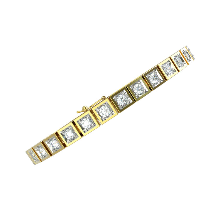 Браслет из лимонного золота c бриллиантами