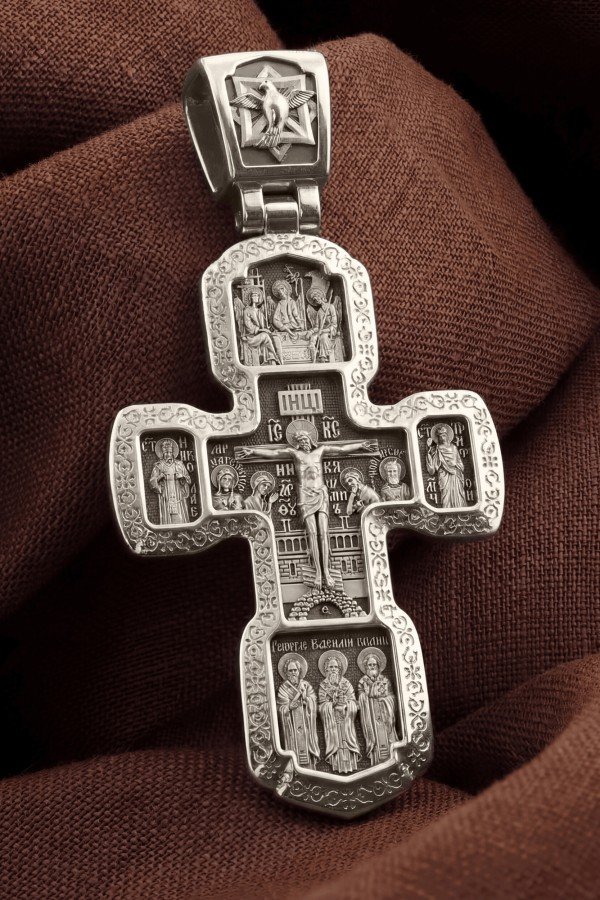 Крест из белого золота