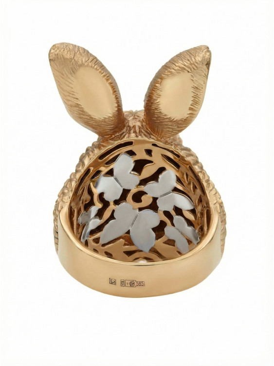 Кольцо из золота c эмалью