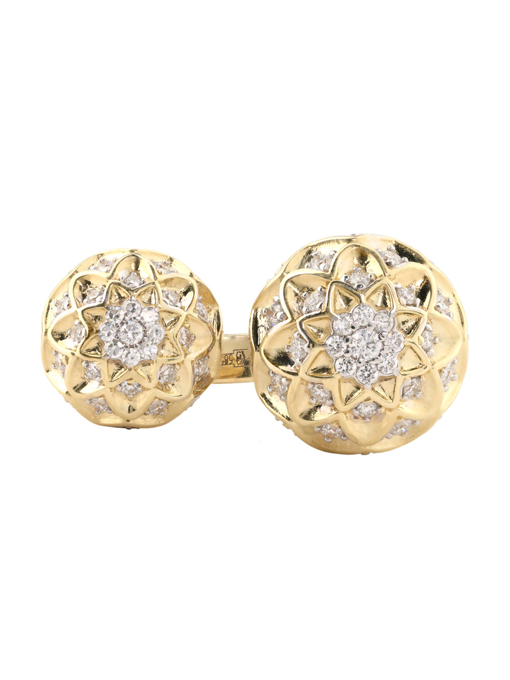 Кольцо из лимонного золота c бриллиантами