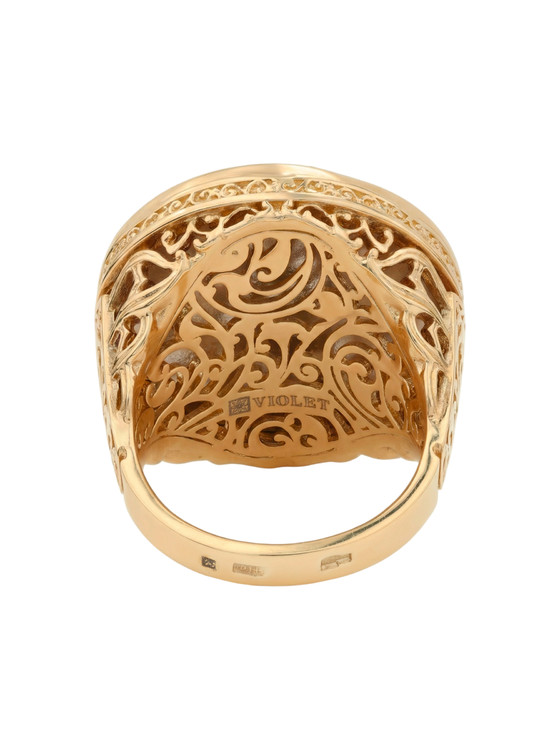 Кольцо из золота c эмалью