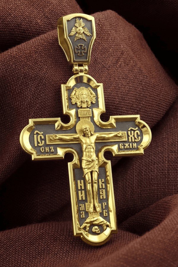 Крест из лимонного золота