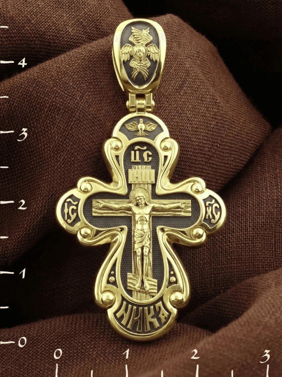 Крест из лимонного золота