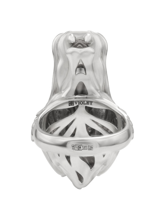 Кольцо из белого золота c бриллиантами