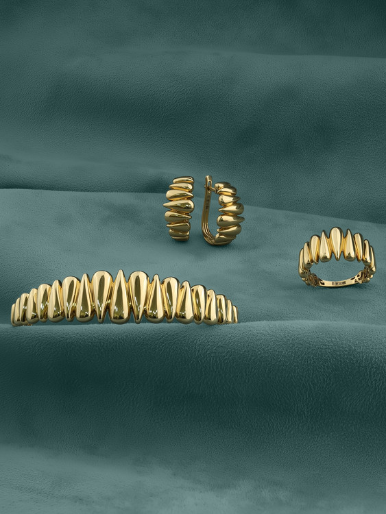 Серьги из лимонного золота