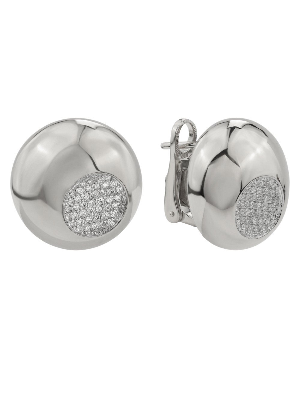 Серьги из белого золота c бриллиантами