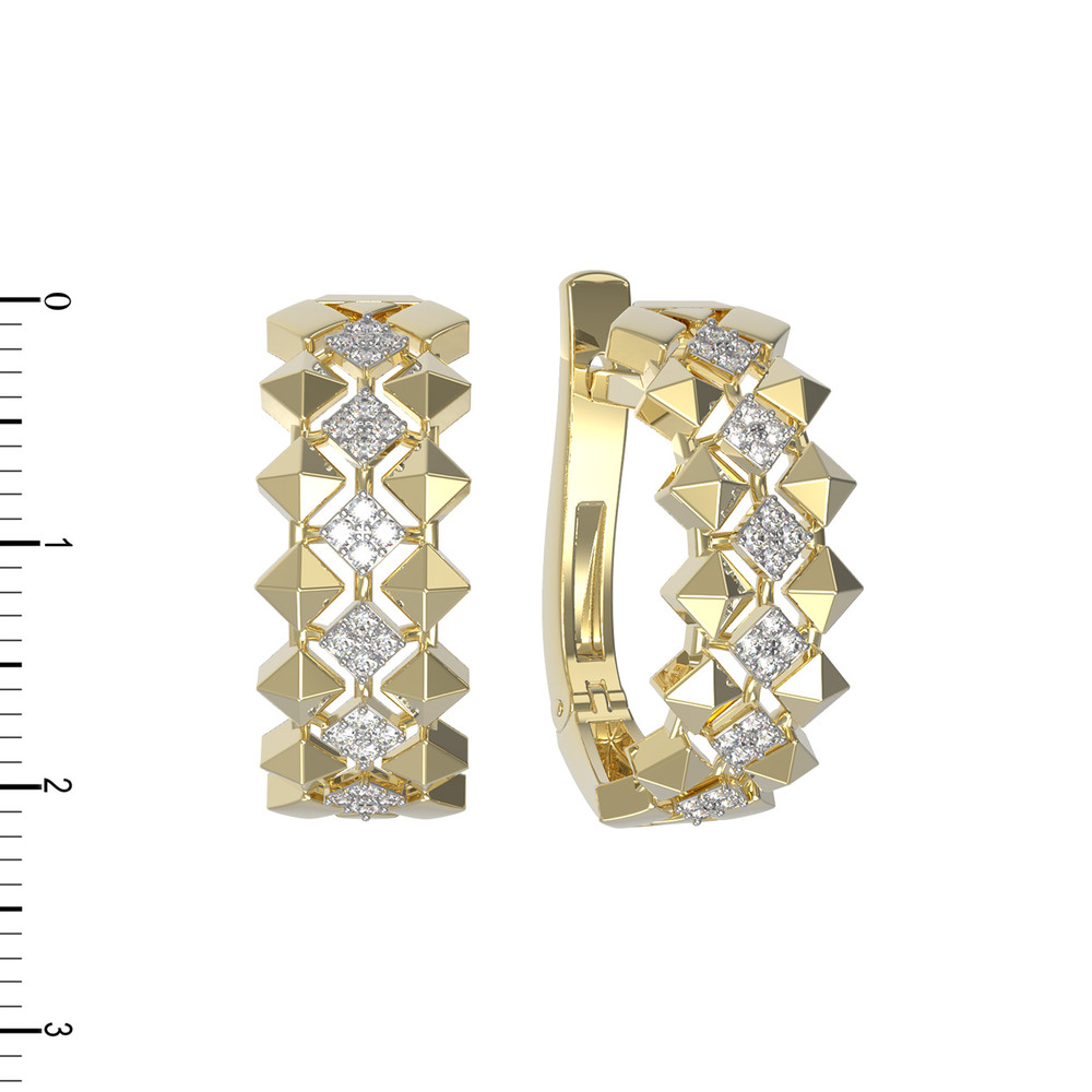 Серьги из лимонного золота c бриллиантами