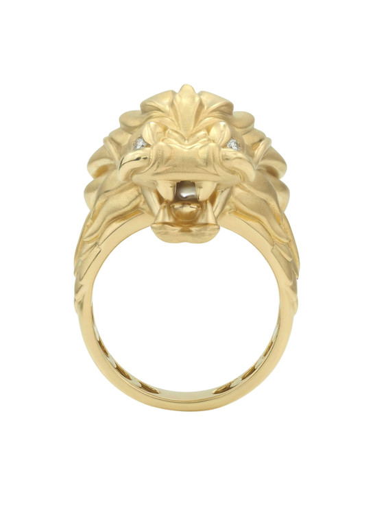 Кольцо из лимонного золота c бриллиантами