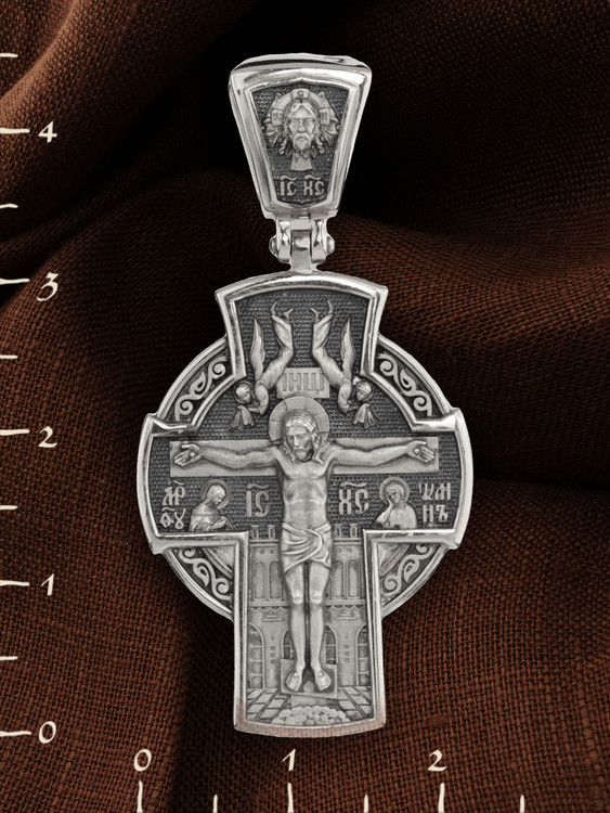 Крест из белого золота