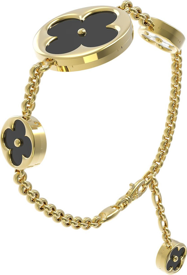 Браслет из лимонного золота c ониксом и перламутром