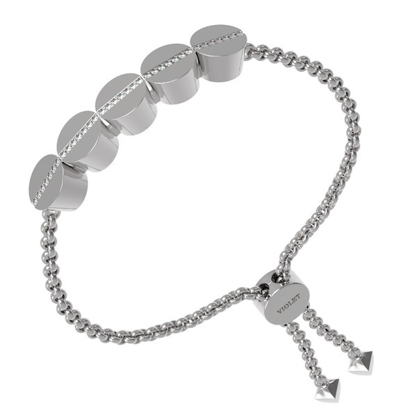 Браслет из белого золота c бриллиантами