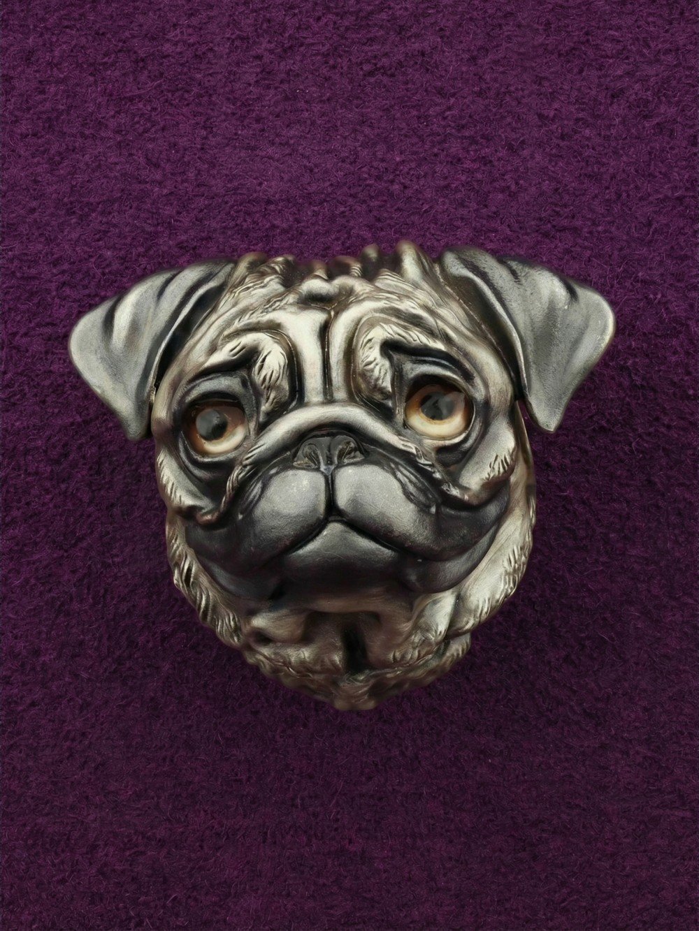 Подвеска из белого золота c эмалью