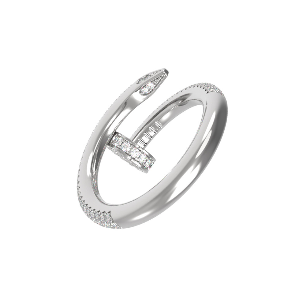 Кольцо из белого золота c бриллиантами