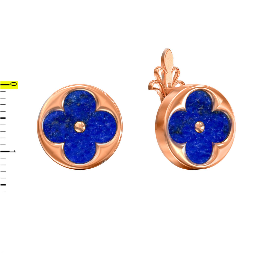 Серьги из золота c лазуритом